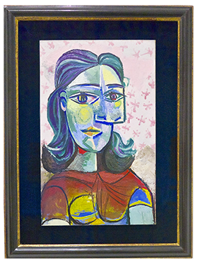 Buste de femme sur fond rose, 1939 - Huile sur toile - 61X38 cm Buste de femme sur fond rose, 1939 - Huile sur toile - 61X38 cm
