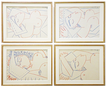 Femme endormie, 1957 - Crayon de couleur sur papier - 51X66 cm Femme endormie, 1957 - Crayon de couleur sur papier - 51X66 cm