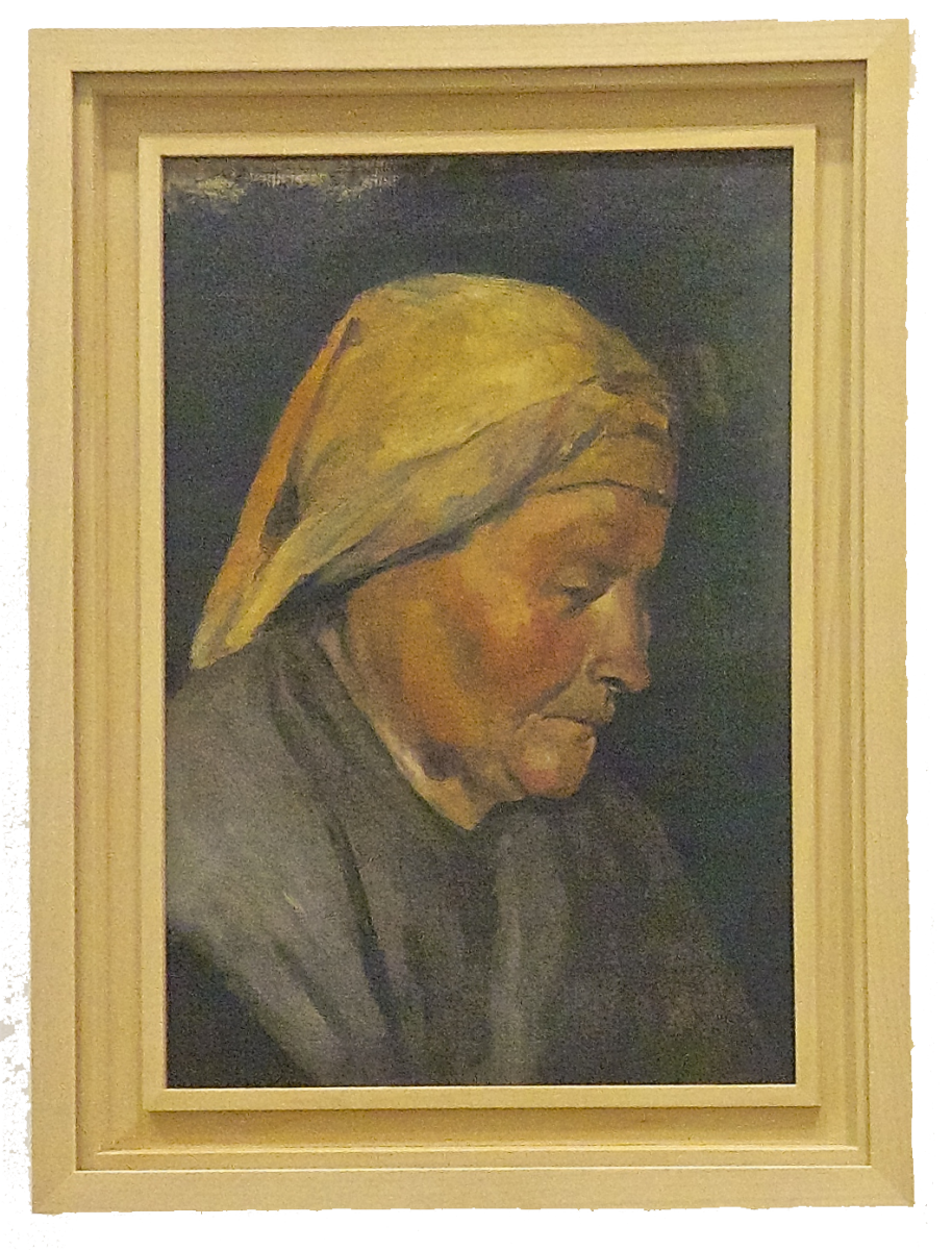 Portrait de vieille paysanne, 1895 - Huile sur toile marouflée sur carton - 45X31 cm Portrait de vieille paysanne, 1895 - Huile sur toile marouflée sur carton - 45X31 cm