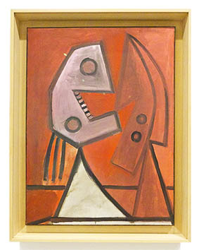 Le baiser, fond rouge, 1929 - huile sur toile - 61X46 cm Le baiser, fond rouge, 1929 - huile sur toile - 61X46 cm
