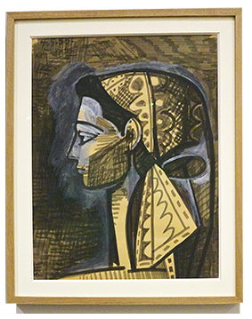 Portrait de Jacqueline, 1955 - Feutre, encre de chine, lavis et gouache blanche sur papier - 66x50,5 cm Portrait de Jacqueline, 1955 - Feutre, encre de chine, lavis et gouache blanche sur papier - 66x50,5 cm