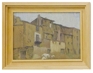 Paysage méditerranéen ( village) 1898 - Huile sur toile marouflée sur carton - 26,5X38,5 cm Paysage méditerranéen ( village) 1898 - Huile sur toile marouflée sur carton - 26,5X38,5 cm