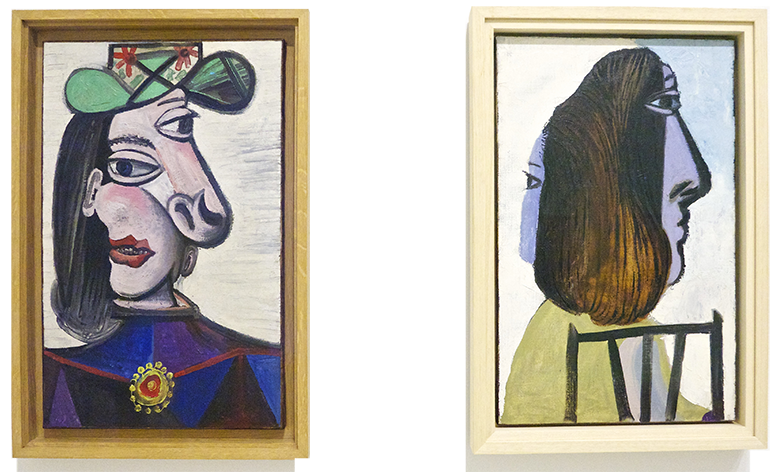 Femme au chapeau vert et à la broche, 1941 - Huile sur toile - 61X38 cm et Visage à deux profils, 1941 - Huile sur toile - 61X38 cm Femme au chapeau vert et à la broche, 1941 - Huile sur toile - 61X38 cm et Visage à deux profils, 1941 - Huile sur toile - 61X38 cm