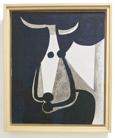 Vache sur fond noir, 1948 - Huile sur fond noir - 64,5 x 53,8 cm Vache sur fond noir, 1948 - Huile sur fond noir - 64,5 x 53,8 cm