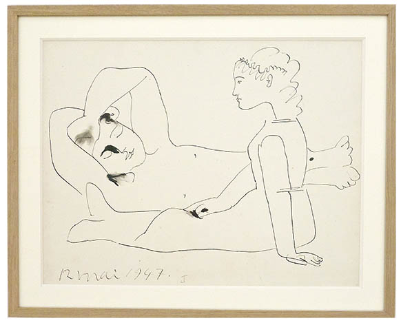 La belle endormie, 1947 - Encre de chine sur papier - 50,5 X 66 cm La belle endormie, 1947 - Encre de chine sur papier - 50,5 X 66 cm