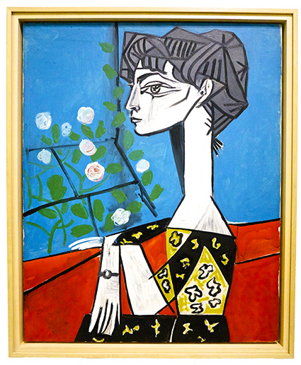 Jacqueline assise de profil, 1954 - Huile sur toile - 100x81 cm Jacqueline assise de profil, 1954 - Huile sur toile - 100x81 cm