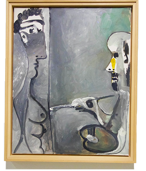 Le peintre et son modèle, 1965 - Huile sur toile - 92 X73 cm Le peintre et son modèle, 1965 - Huile sur toile - 92 X73 cm